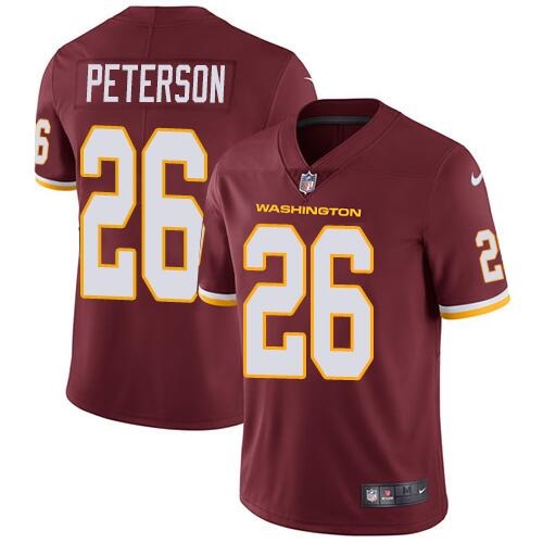 Men's Washington Football Team #26 Adrian Peterson Red Vapor Untouchable Limited Stitched Jersey